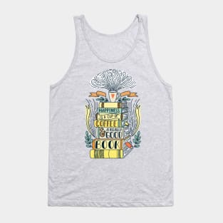 Happiness is Books and Coffee Tank Top